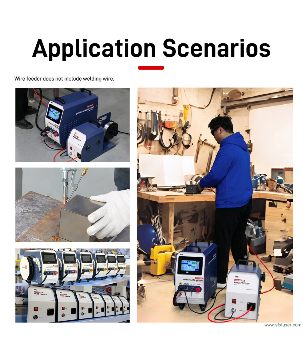 1200W Air-cooled Laser Welding Machine SFX ALW-1200A Portable Fiber Laser Welder for Thin Metal and Stainless Steel 1200W Air-cooled Laser Welding Machine SFX ALW-1200A Portable Fiber Laser Welder for Thin Metal and Stainless Steel